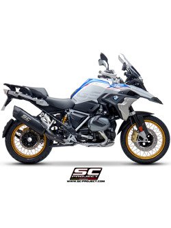 Tłumik SLIP-ON Adventure Titanium czarny matt z karbonową końcówką SC-Project do BMW R 1250 GS 2019 - ADVENTURE