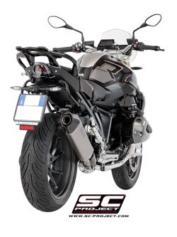 Tłumik SLIP-ON Adventure Titanium z karbonową końcówką SC-Project do BMW R 1200 R - RS (2017 - 2018)