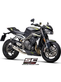 Tłumik SLIP-ON S1 Titanium z karbonową końcówką SC-Project do Triumph Street Triple 765 S/R/RS (2020)