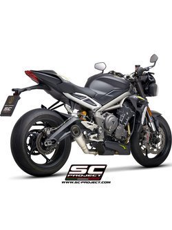 Tłumik SLIP-ON S1 Titanium z karbonową końcówką SC-Project do Triumph Street Triple 765 S/R/RS (2020)