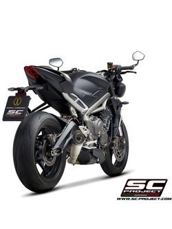 Tłumik SLIP-ON S1 Titanium z karbonową końcówką SC-Project do Triumph Street Triple 765 S/R/RS (2020)