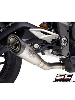 Tłumik SLIP-ON S1 Titanium z karbonową końcówką SC-Project do Triumph Street Triple 765 S/R/RS (2020)