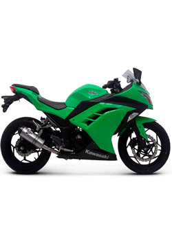 Tłumik Termignoni Slip-On stal nierdzewna, włókno węglowe do Kawasaki Ninja 300R (12-15)