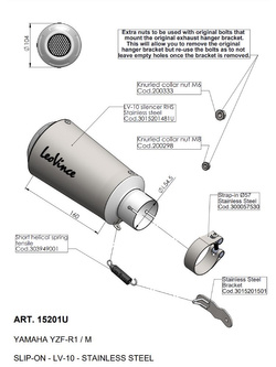 Tłumik motocyklowy LeoVince LV-10 Yamaha YZF-R1 (20-) [stal nierdzewna] 