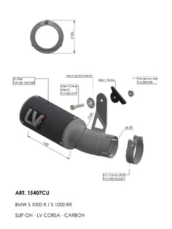 Tłumik motocyklowy LeoVince LV Corsa Carbon BMW S/M 1000 R (21-)/ S/M 1000 RR (19-) [stal nierdzewna] 