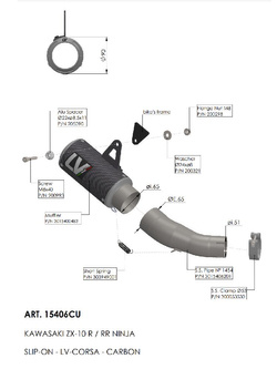 Tłumik motocyklowy LeoVince LV Corsa Carbon Kawasaki ZX-10R (16-) /RR Ninja (17-) [stal nierdzewna] 