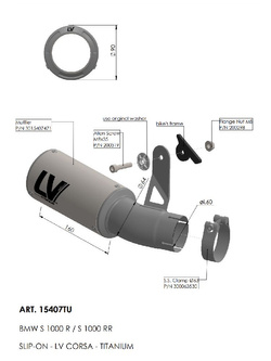 Tłumik motocyklowy LeoVince LV Corsa Titanium BMW S/M 1000 R (21-)/ S/M 1000 RR (19-) [tytan]
