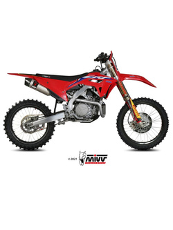 Tłumik motocyklowy Slip-On Line (Oval) MIVV do Honda CRF 450 R (21-) srebrny