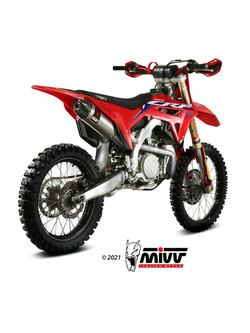 Tłumik motocyklowy Slip-On Line (Oval) MIVV do Honda CRF 450 R (21-) srebrny