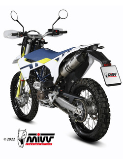 Tłumik motocyklowy Slip-On Line (Oval) MIVV do Husqvarna 701 Supermoto / Enduro (21-) srebrny