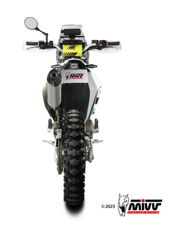 Tłumik motocyklowy Slip-On Line (Oval) MIVV do Husqvarna 701 Supermoto / Enduro (21-) srebrny