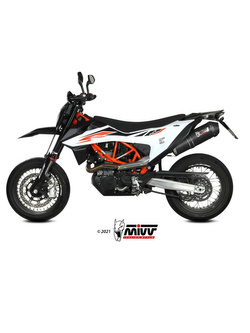 Tłumik motocyklowy Slip-On Line (Oval) MIVV do KTM 690 SMC R (20-) czarny