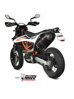 Tłumik motocyklowy Slip-On Line (Oval) MIVV do KTM 690 SMC R (20-) czarny