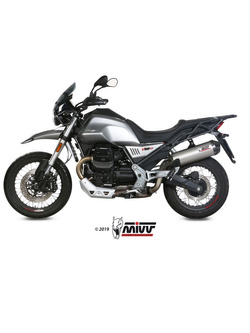 Tłumik motocyklowy Slip-On Line (Oval) MIVV do Moto Guzzi V85 TT (19-) titanium