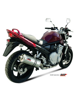 Tłumik motocyklowy Slip-On Line (Oval) MIVV do Suzuki SV 650 (04-15) srebrny