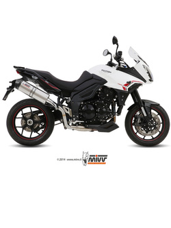 Tłumik motocyklowy Slip-On Line (Oval) MIVV do Triumph Tiger 1050 Sport (13-16) titanium