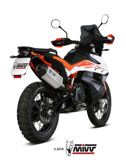 Tłumik motocyklowy Slip-On Line (Speed Edge) MIVV do KTM Adventure 790 / R (19-20) / 890 / R (20-) srebrny