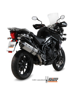 Tłumik motocyklowy Slip-On Line (Speed Edge) MIVV do Triumph Tiger Explorer 1200 (12-15) srebrny