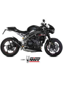 Tłumik motocyklowy Slip-On (X-M5) MIVV do Triumph Speed Triple 1050 R / S / RS (18-20) czarny