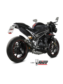 Tłumik motocyklowy Slip-On (X-M5) MIVV do Triumph Speed Triple 1050 R / S / RS (18-20) czarny