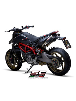 Tłumik motocyklowy podwójny SC-Project CR-T M2 Ducati Hypermotard 950 RVE SP (21-24) carbon