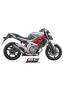 Tłumik owalny Slip-on SC-Project do Suzuki GLADIUS 650 [09-16]