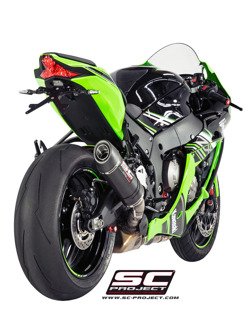 Tłumik owalny dla oryginalnego katalizatora Slip-on SC-Project do Kawasaki NINJA ZX-10R [16-17]