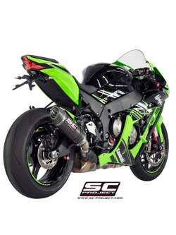 Tłumik owalny dla oryginalnego katalizatora Slip-on SC-Project do Kawasaki NINJA ZX-10R [16-17]