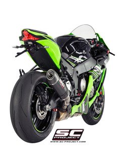 Tłumik owalny dla oryginalnego katalizatora Slip-on SC-Project do Kawasaki NINJA ZX-10R [16-17]