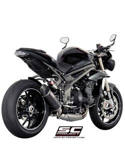 Tłumik owalny (niska pozycja) Slip-on SC-Project do Triumph SPEED TRIPLE 1050 S / R [16-17]