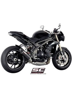 Tłumik owalny (niska pozycja) Slip-on SC-Project do Triumph SPEED TRIPLE 1050 S / R [16-17]