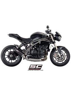 Tłumik owalny (niska pozycja) Slip-on SC-Project do Triumph SPEED TRIPLE 1050 S / R [16-17]