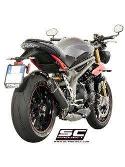 Tłumik stożkowy CARBON (niska pozycja) Slip-on SC-Project do Triumph SPEED TRIPLE 1050 S / R [16-17]