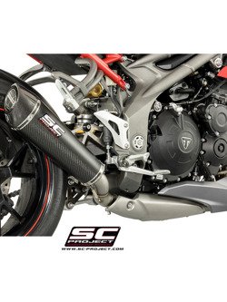 Tłumik stożkowy CARBON (niska pozycja) Slip-on SC-Project do Triumph SPEED TRIPLE 1050 S / R [16-17]