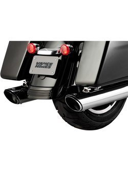 Tłumiki (Slip-On) Vance & Hines Twin Slash Round chrom do Harley Davidson FLHT/FLHTK/FLHX/FLHR/FLTRX/FLTRU/FLTRK (rocznik 17-20)