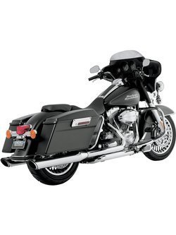 Tłumiki (Slip-On) Vance & Hines Twin Slash Round chrom do Harley Davidson FLHT/FLHTK/FLHX/FLHR/FLTRX/FLTRU/FLTRK (rocznik 99-16)