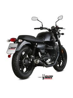 Tłumiki motocyklowe Slip-On (GHIBLI) MIVV do Moto Guzzi V7 III (17-20) czarne