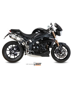 Tłumiki motocyklowe Slip-On Line (Speed Edge) MIVV do Triumph Speed Triple 1050 R / S / RS (11-15) srebrne