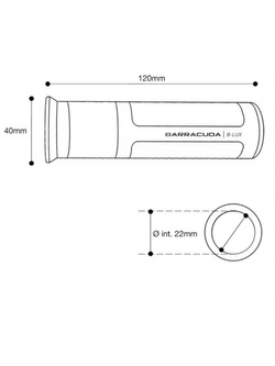 Uniwersalne manetki Barracuda B-LUX czarne/srebrne