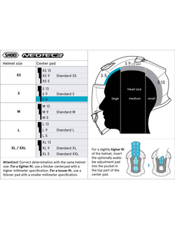 Wkładka centralna Shoei S5 typ Q do kasku Neotec 3, GT-Air 3