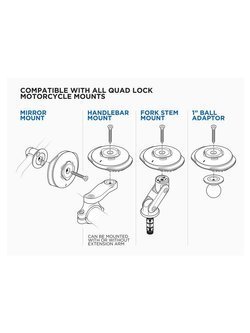 Wodoodporna Bezprzewodowa głowica ładująca Quad Lock 360