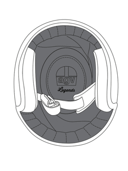 Wyściółka AGV do kasku X70 czarna