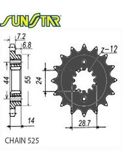 Zębatka przednia SUNSTAR 420 [16 zębów] do HONDA XRV750 AFRICA TWIN [90-02]