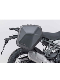 Zestaw: kufer boczny plastikowy URBAN ABS + stelaż SLC SW-Motech Royal Enfield Himalayan 450 (23-) [poj.: 16,5l; na lewą stronę]