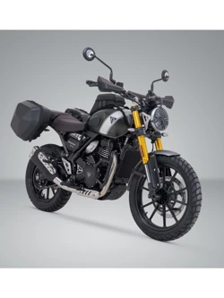 Zestaw: kufer boczny plastikowy URBAN ABS + stelaż SLC SW-Motech Triumph Scrambler 400 X (23-) [poj.: 16,5l; na lewą stronę]