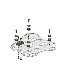 Zestaw: kufer centralny Trax + stelaż Adventure SW-Motech BMW R 1250 GS / Adv (21-) , F 900 GS Adventure (24-) [pojemność: 38l]