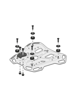 Zestaw: kufer centralny czarny TRAX ADV + stelaż Adventure-rack SW-Motech Voge 900 DSX (23-) [poj.: 38l]