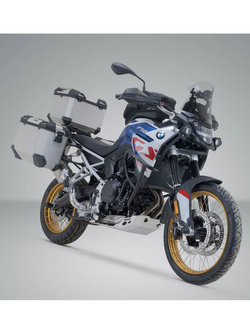 Zestaw: kufry boczne 37/45 + kufer centralny 38 TRAX ADV + stelaże SW-MOTECH BMW F 900 GS (24-) srebrne