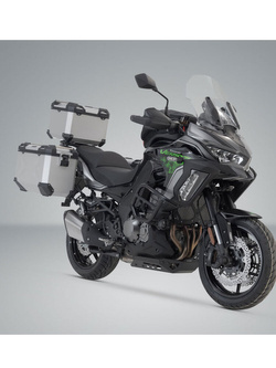 Zestaw: kufry boczne 45/45/38 + kufer centralny TRAX ADV + stelaże SW-MOTECH Kawasaki Versys 1000 [18-] [pojemność: 2 x 45 + 38L]