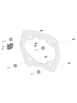 Zestaw: kufry boczne 45/45l + kufer centralny TRAX ADV + stelaże SW-Motech Suzuki V-Strom 1050 DE (23-) czarne